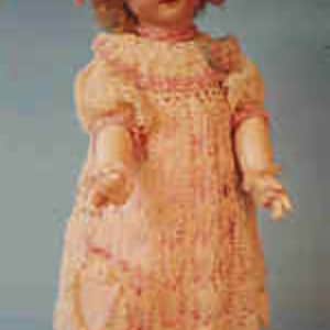 PDF File 121 Pineapple Lace doll dress crochet pattern by Shirl-A-Lee Fits 24 antique & modern dolls mitts, socks, bonnet image 1