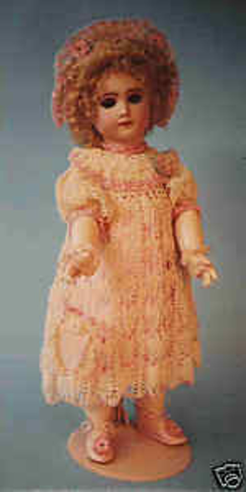 PDF File 121 Pineapple Lace doll dress crochet pattern by Shirl-A-Lee Fits 24 antique & modern dolls mitts, socks, bonnet image 1