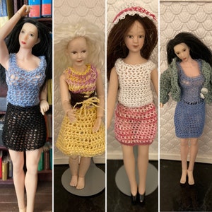 SKIRT 1:12 scale miniature short mini skirts for tiny dolls