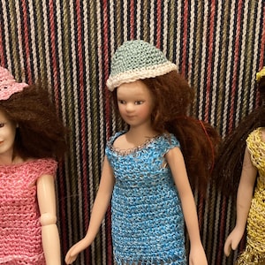 HAT bonnet cap fits Heidi Ott and other 6 cm head 1:12 scale dolls
