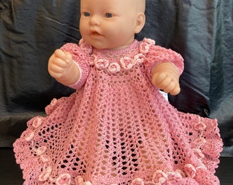OOAK Pink Roses doll dress for 19-21 inch dolls