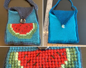 Watermelon handbag crochet purse