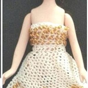 1:12 PDF Pattern 109 Beaded Crochet Dress Digital download file Lorraine Bridal