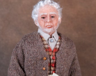 12th Scale Artisan miniature dollhouse gentleman character ooak figure