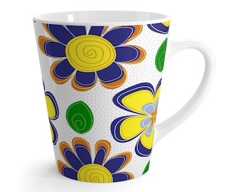 Tazza latte fiori funky