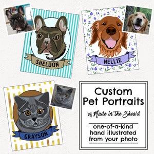Custom Pet Portrait Printed on Kids Regular Fit Tee image 3