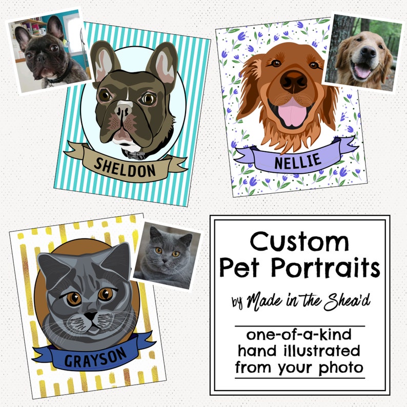 Custom Pet Portrait Printed on Kids Regular Fit Tee image 3