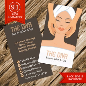 Spa Massage Therapist Therapy Massaging Hands Beauty Salon Business Card (DIGITAL ONLY)