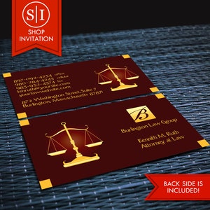 Biglietto da visita Law Scale / Avvocato Avvocato Immigrazione / Download digitale