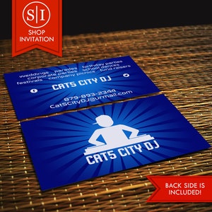 DJ Disc Jockey Visitenkarte | Musik NightClub Party Event Tanzen | Digitaler Download