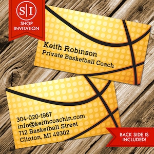 Basketball Visitenkarte | Privat-Lehrer-Coach Spieler Sport Lehr-Anleitung Personal Trainer | Digitaler Download