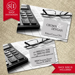 Tarjeta de presentación de contabilidad fiscal / Contador Contabilidad CPA Contador / Descarga digital