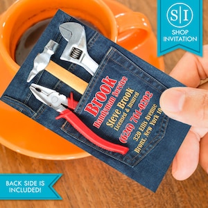 Handyman Visitenkarte | Schreiner, Umbau, Werkzeug-Design | Digitaler Download
