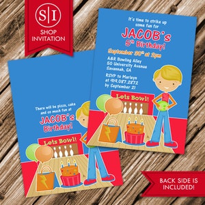 Bowling Birthday Party Bowl Sports Invitation (DIGITAL ONLY)