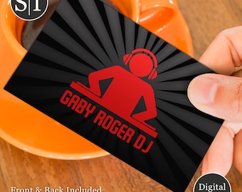 DJ & Event Business Card | Music, Lighting and Club Design for DJs, Technicians and Promoters | Digital Download