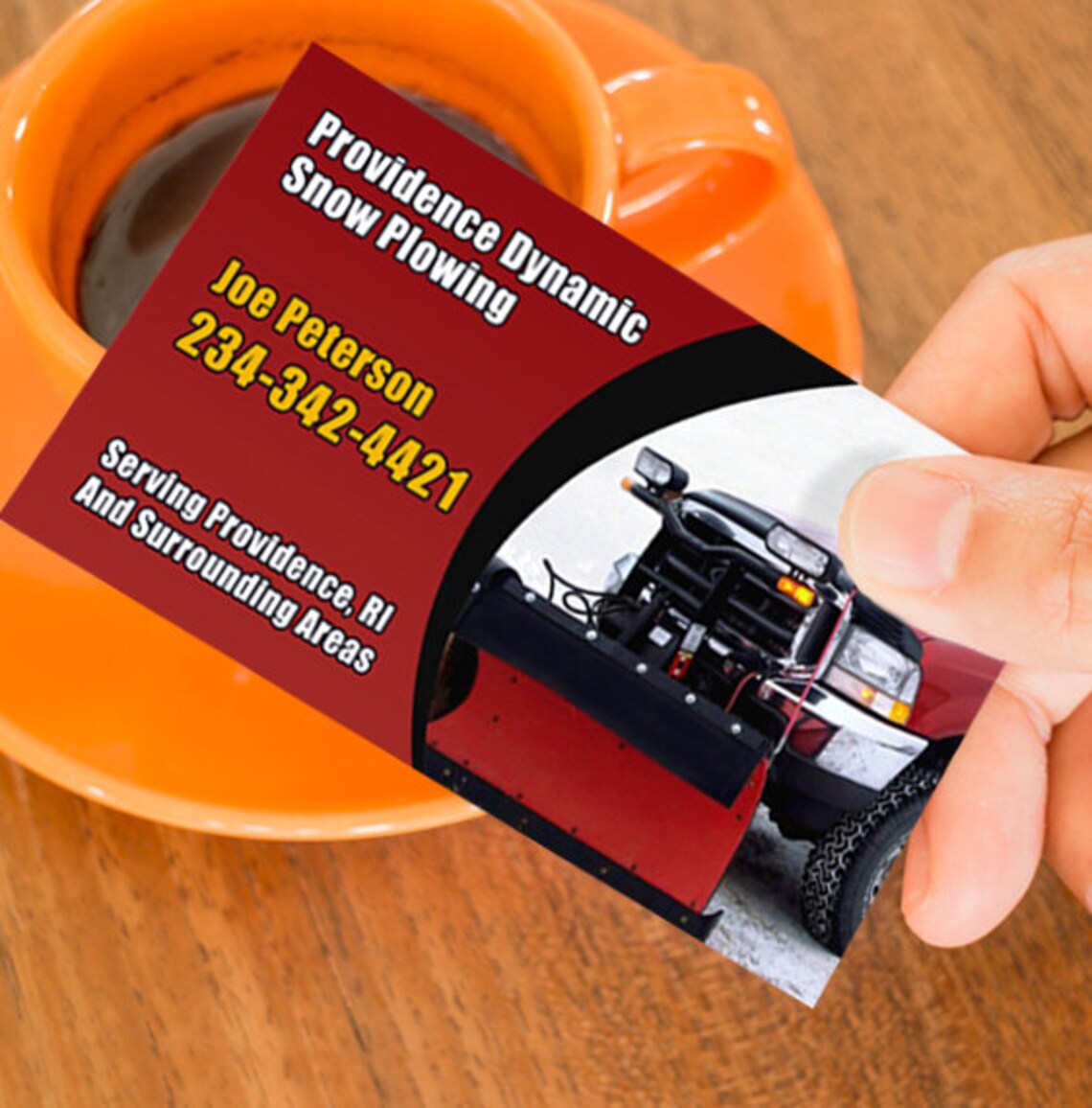 Snow Plowing Winter Plow Business Card DIGITAL ONLY Etsy