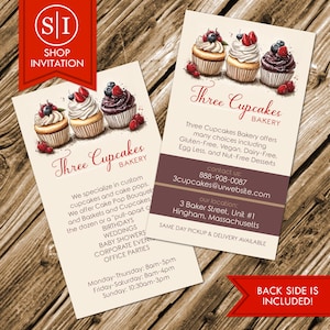 Kuchen-Visitenkarte | Gastronomie Süßigkeit Bäckerei Restaurant Essen Backen Kuchen | Digitaler Download