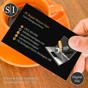 Computer Reparatur & Tech Service Visitenkarte | IT Support, Laptop und Elektronik-Design | Digitaler Download