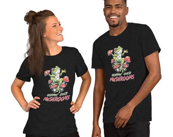 Hoppin Over Mushroom Unisex t-shirt