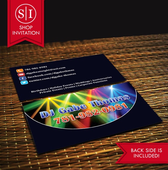 dj business card dj business card