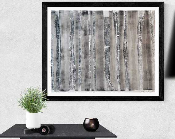 X-Ray Trees II Monotype Print - Hand Pulled - Jessica Chapman
