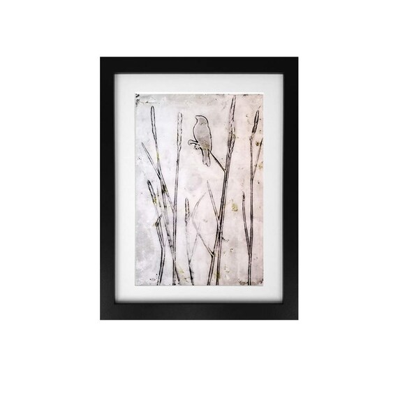 Field Bird Monotype Print 1/1 Jessica Chapman