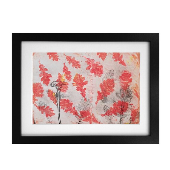 Orange Oak Monotype Print 1/1 Jessica Chapman