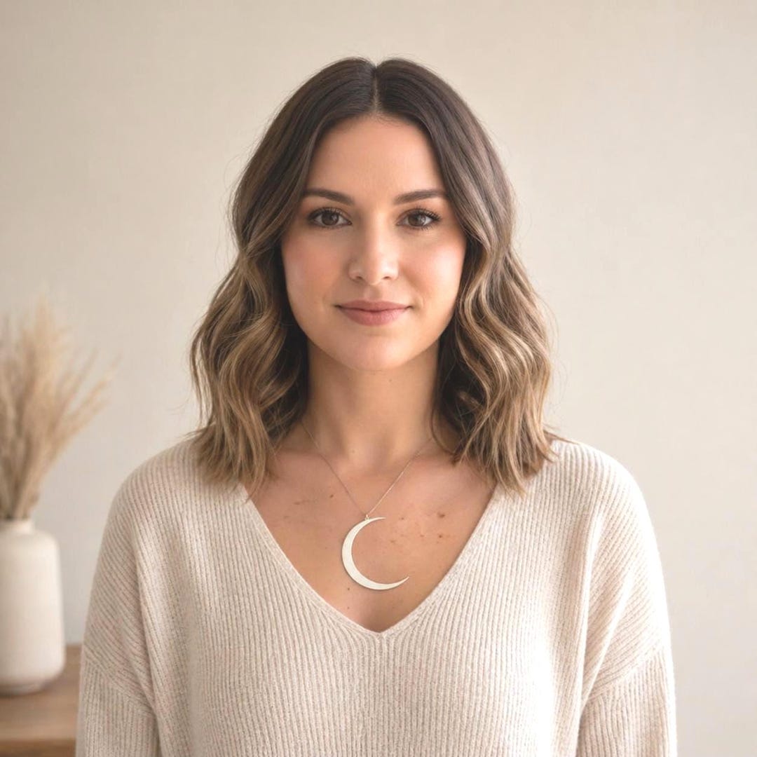 Extra Large Sterling Silver Crescent Moon Pendant - Statement Necklace ...