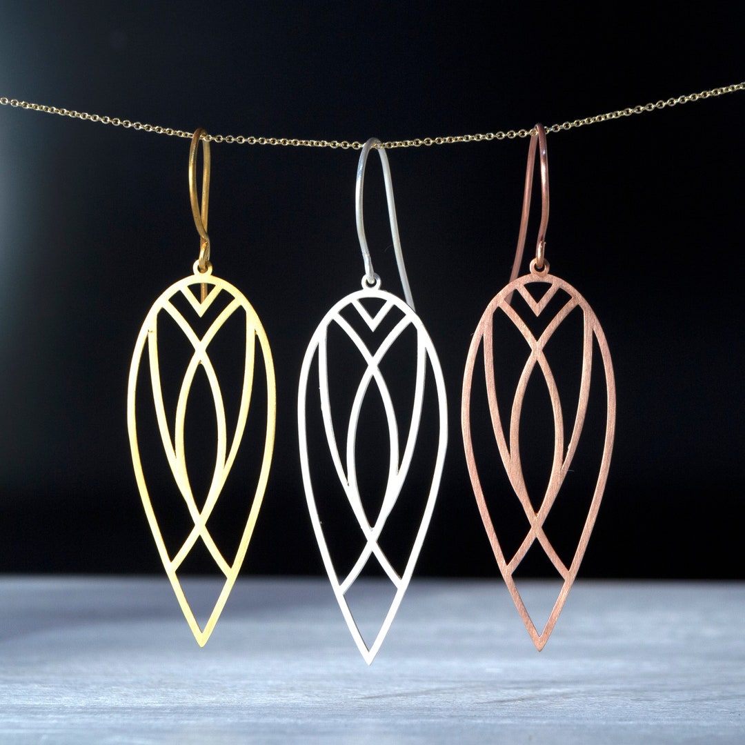 Boucles D'oreilles Art Nouveau En Argent 925 Sterling - Création Inspirante Signée Beach Life Treasures | Bijou Fin Crochet