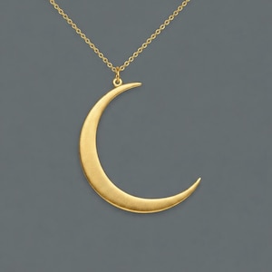 Halsband i sterlingsilver med halvmåne, stort himmelskt hänge, nr 2 / 180A