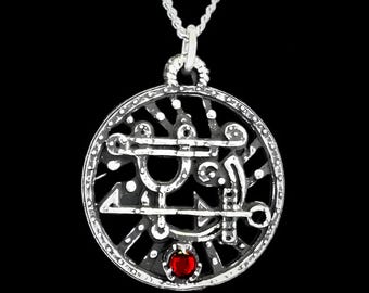 Colgante de sello de Sabnock con piedra preciosa personalizada