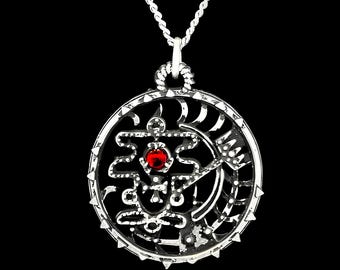 Colgante con sello de Purson y piedra preciosa personalizada