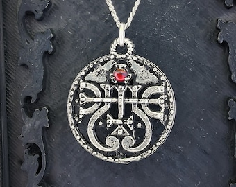 Seal Sigil of Zepar necklace with antique finish
