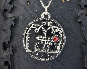 Seal Sigil of Seere necklace with antique finish