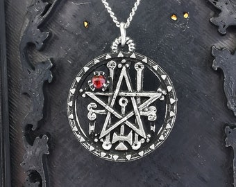 Astaroth Seal Pendant with Custom Gemstone