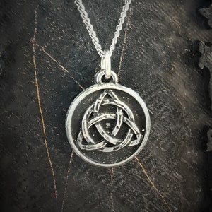 Small Triquetra Pendant with Antique Finish
