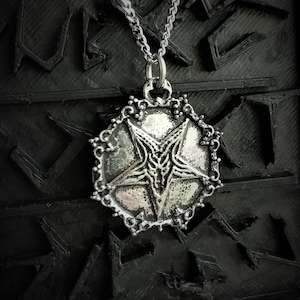 Baphomet Seal Pendant with Gothic Ornaments
