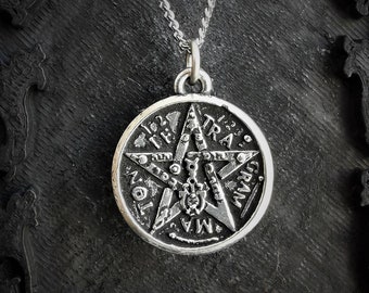 Handmade Pentagram Tetragrammaton with antique finish