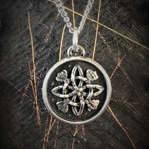 Small Witch Knot Pendant with Antique Finish