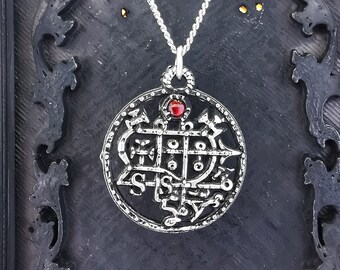 Seal Sigil of Berith necklace with antique finish