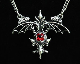 Countess Oren Gothic Necklace with Custom Color Swarovski