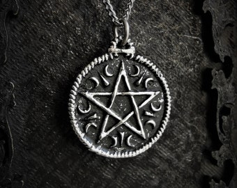 Handmade Gothic Pentagram with antique finish