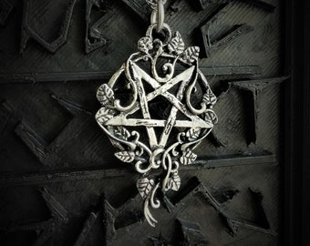 Inverted Pentagram Necklace with Vine