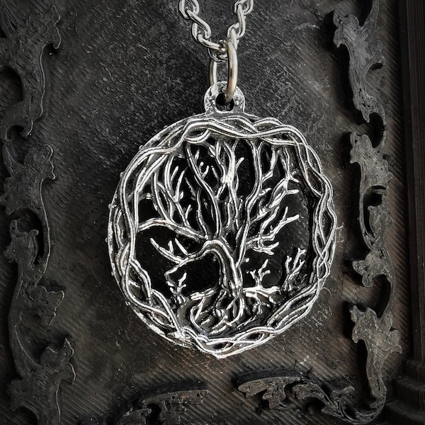 Collier Viking Yggdrasil avec fini antique, arbre de vie et de prospérité