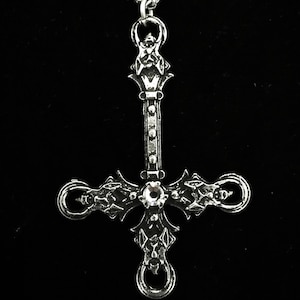 Traumaturgist's Cross: Gothic Inverted Cross Pendant With