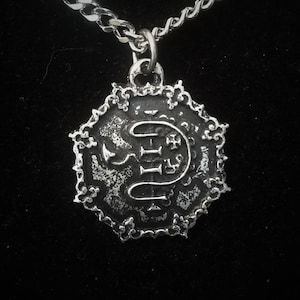 Asmoday Seal Pendant with Gothic Frame and Antique Finish