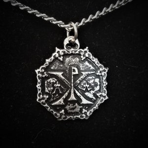 Chi Rho pendant with gothic ornaments