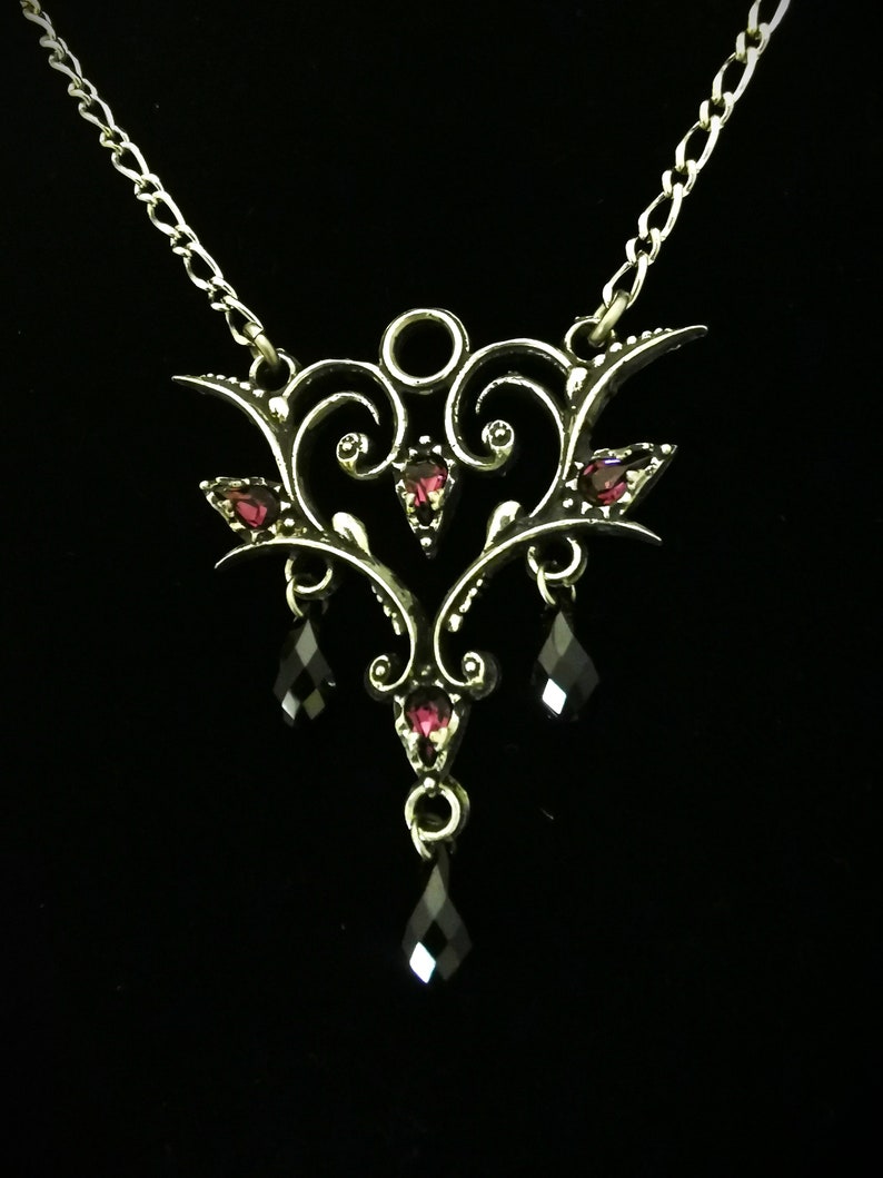 Handmade Gothic necklace with Swarovski image 6