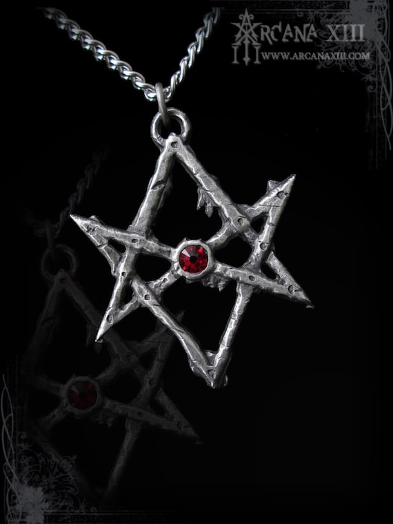 Unicursal Hexagram Pendant With Custom Swarovski Crystal Canada
