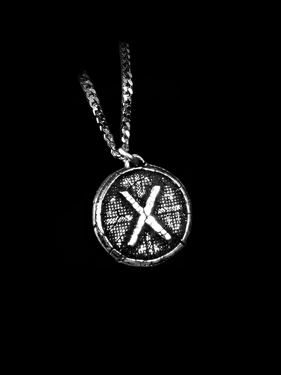 Cracked Rune Gebo Rune Pendant With Cracked Antique Finish - Etsy